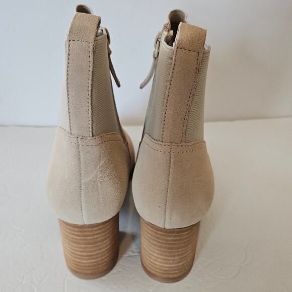 Violet & Red Loaded Knit Cuff Bootie Tan Women's 9 Neutral Casual Fall Western - Picture 5 of 9